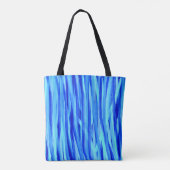 Blauw Tas of dwarsdoorsnede met Abstracte strepen (Achterkant)