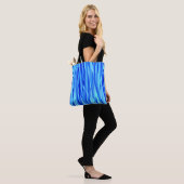 Blauw Tas of dwarsdoorsnede met Abstracte strepen (Op model)