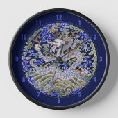 blauw tattoo Embroidery dragon (Voorkant)