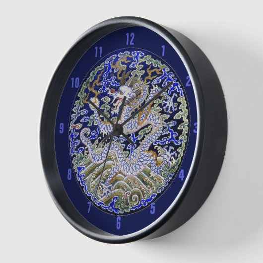 blauw tattoo Embroidery dragon (Hoek)