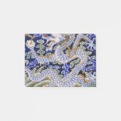 blauw  tattoo Embroidery dragon Post-it® Notes (Voorkant)
