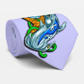 Blauw tattoo Hamerhead van RyuNeko-Artz Stropdas (Opgerold)