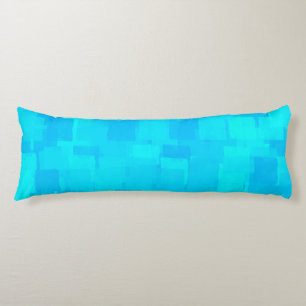 Blauw Teal Abstract Patroon Lichaamskussen