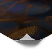 Blauw Teal Boulder Opal Geïnspireerde Rots Poster (Hoek)
