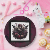 Blauw Teal Goud Agate Modern Glam Elegante Trouw Papieren Bordje (Feest)