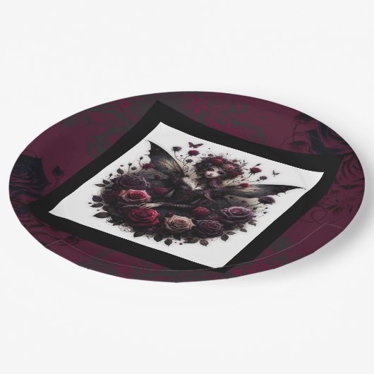 Blauw Teal Goud Agate Modern Glam Elegante Trouw Papieren Bordje (Gekanteld)