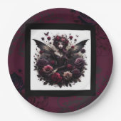 Blauw Teal Goud Agate Modern Glam Elegante Trouw Papieren Bordje (Voorkant)