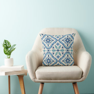 Blauw Teal Mozaïektegel Kussen