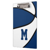 blauw team kleuren basketbal coach varsity letter klembord (Links)