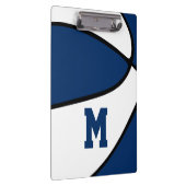 blauw team kleuren basketbal coach varsity letter klembord (Rechts)