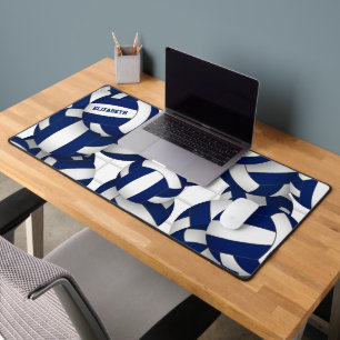 Blauw team kleuren volleyballen patroon gepersonal bureaumat