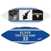 Blauw Team Naam Speler Nummer 2 Foto American Football (Panelen)