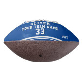 Blauw Team Naam Speler Nummer 2 Foto American Football (Gedraaid 270)