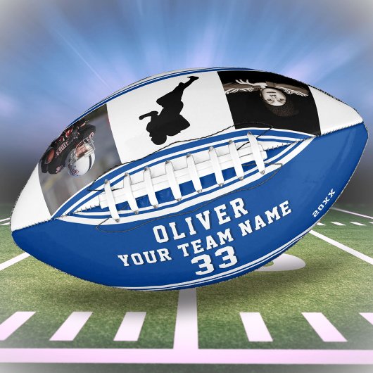 Blauw Team Naam Speler Nummer 2 Foto American Football