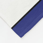 Blauw team van Lacrosse Player Fleece Deken (Hoek)