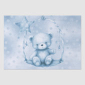 Blauw Teddy Beer Tissue Papier (Voorkant)