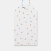 Blauw Teddybeer 1e Verjaardag Dank u Label Cadeaulabel (Achterkant)