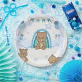Blauw Tederbeer Baby Shower Bord (Feest)