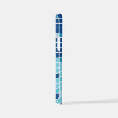 Blauw, tegel, mozaïek iPhone hoesje (Rechterkant)