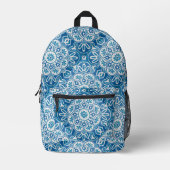 Blauw tegel patroon Kinder Rugzak (Voorkant)