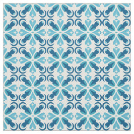 Blauw Tegel Stijl Patroon Stof
