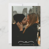 Blauw Tekenen Samen Trouwen Met Foto Save The Date (Achterkant)