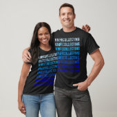 Blauw Tekst Mes Verzamel Messen T-shirt (Unisex)