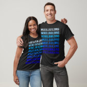 Blauw Tekst Model Bouwen T-shirt (Unisex)