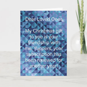Blauw Temperatuurdeken Snarkige Kerstkaart Feestdagen Kaart