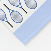 Blauw tenniscitaat gepersonaliseerde gestreept fleece deken (Hoek)