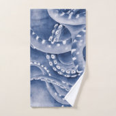 Blauw tentakelzwart-wit bad handdoek (Handdoek)