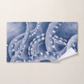 Blauw tentakelzwart-wit bad handdoek (Handdoek)