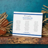 Blauw ter nagedachtenis van onze klasgenoten reüni fotoplaat (Zijkant)