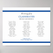 Blauw ter nagedachtenis van onze klasgenoten schoo poster (Voorkant)