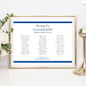 Blauw ter nagedachtenis van onze klasgenoten schoo poster