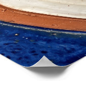 Blauw Terracotta Boog Abstract Poster (Hoek)