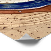 Blauw Terracotta Boog Patroon Poster (Hoek)