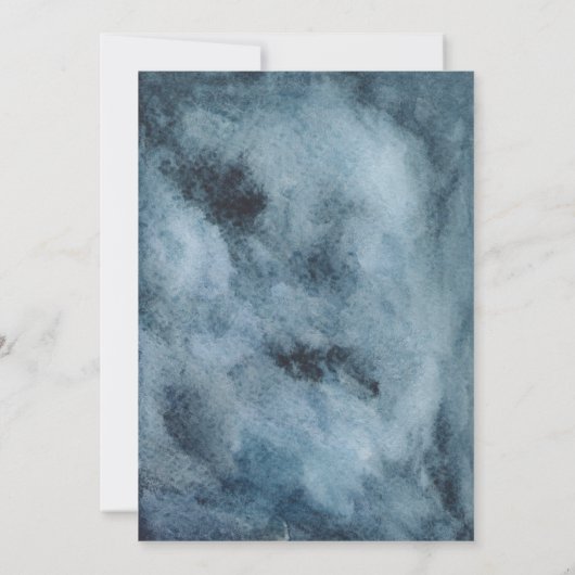 Blauw | Terracotta Oh Boy Herfst Floral Baby showe Kaart (Achterkant)