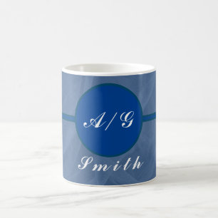 Blauw textiel, getextureerd afdrukken - elke kleur koffiemok