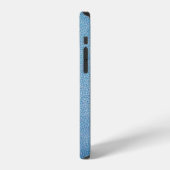 Blauw textiel iPhone hoesje (Linkerkant)