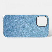 Blauw textiel iPhone hoesje (Achterkant horizontaal)
