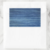 blauw textiel miniaturen en modelstructuren rechthoekige sticker (Tas)