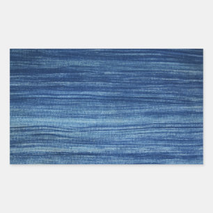 blauw textiel miniaturen en modelstructuren rechthoekige sticker