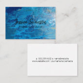 Blauw textuur kunstwerk achtergrond visitekaartje (Voorkant / Achterkant)