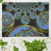  blauw theedoek (Gevouwen)