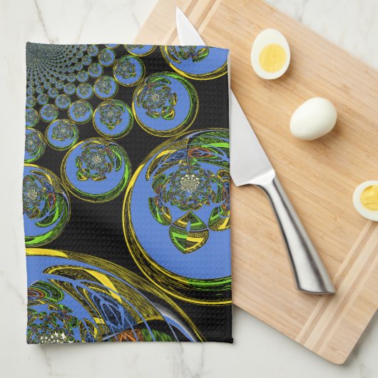  blauw theedoek (Quarter Fold)