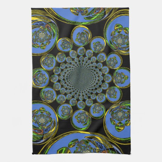  blauw theedoek (Verticaal)