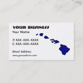 Blauw thema Hawaii Islands aangepaste visitekaartj Visitekaartje (Achterkant)