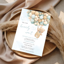 Blauw Thema Knuffelbeer Baby Borrel