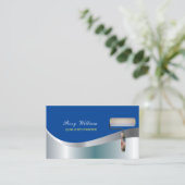 Blauw thema Professionele gekwalificeerde schilder Visitekaartje (Staand voorkant)